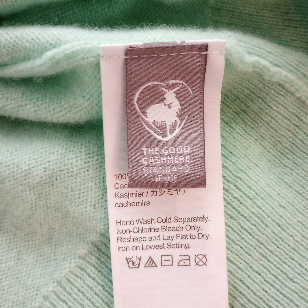 J. Crew 100% Cashmere Mint Green Crew Neck Sweater Size XS - Picture 6 of 7